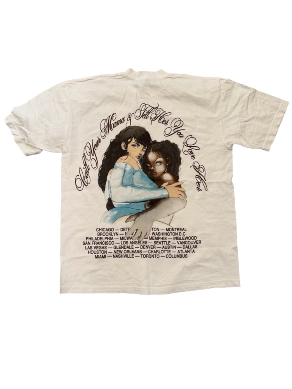 Drake its all a blur tour Tour Shirt Large - White & Teal